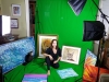 Photo shoot with paintings